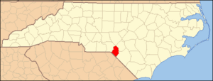 North Carolina Map Highlighting Scotland County