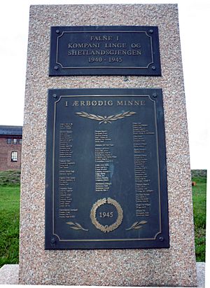 Norwegian Independent Company 1 and Shetland bus memorial Akershus Fortress (2014)