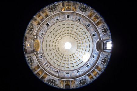 Oculus photographed in fisheye by Victor Grigas, Pantheon, Rome