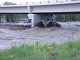 Okotoks - June 20, 2013 - Flood waters by 32nd street bridge