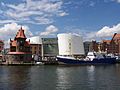 Ozeaneum Stralsund, Ansicht vom Hafen