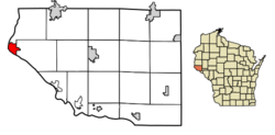 Location of Prescottin Pierce County, Wisconsin