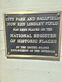 Prescott Historic Marker - City Park and Ballfield
