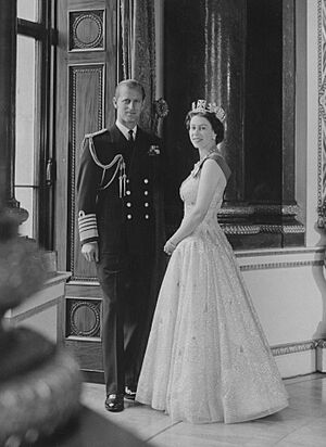 Queen Elizabeth II and Prince Philip, the Duke of Edinburgh 1957