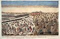 Reddition armee anglaise a Yorktown 1781 avec blocus naval