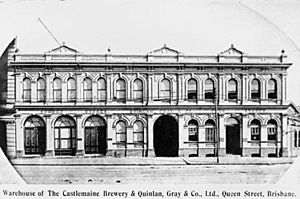 StateLibQld 1 129186 Warehouse of the Castlemaine Brewery and Quinlan, Gray and Co. Ltd., ca. 1900