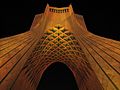 Tehran's Azadi Tower at night