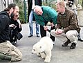 Thomas Dörflein + William Timken + Knut (polar bear) Berlin Zoo Germany