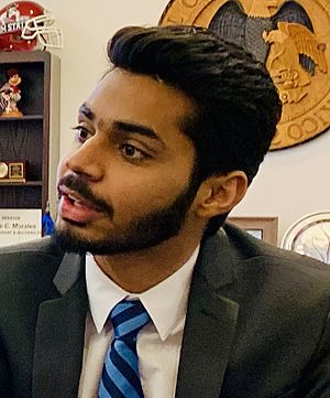 Trishneet Arora with Lt Governor NM USA (cropped).jpg