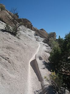 Tsankawi Bandelier New Mexico worn foot path