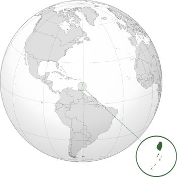 Location of Saint Vincent and the Grenadines