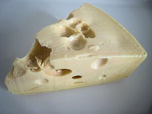 Wedge of Swedish Grevé cheese