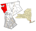 Westchester County New York incorporated and unincorporated areas Cortlandt highlighted