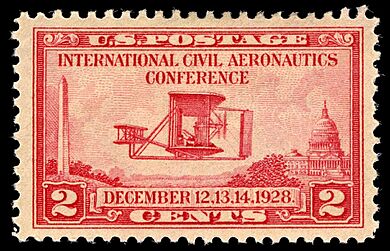 Wright Brothers Airplane, 2c, 1928 issue