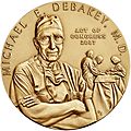 2007 Michael DeBakey Congressional Gold Medal front