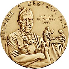 2007 Michael DeBakey Congressional Gold Medal front