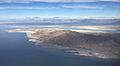 2015-10-27 15 35 29 View northeast across Antelope Island, Utah from an aircraft departing Salt Lake City International Airport