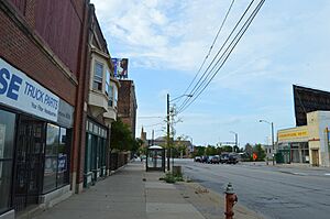 25th looking north to Detroit
