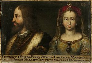39. Thiébaud Ier, duc de Lorraine, et son épouse Gertrude de Dabo