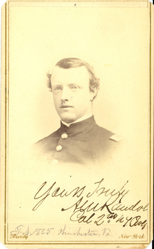 Alanson M. Randol of the 2nd New York Cavalry in Winchester, Virginia (dd7c7e02721f427cbe3b0638f0ffb8f8)