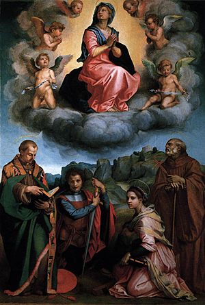 Andrea del Sarto - Assumption of the Virgin (Poppi Altarpiece) - WGA0416