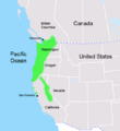 Aplodontia rufa distribution map
