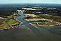 Bayou La Batre harbor aerial view