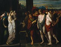 Benjamin West - Pylades and Orestes Brought as Victims before Iphigenia - Google Art Project