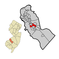 Lindenwold highlighted in Camden County. Inset: Location of Camden County in the State of New Jersey.