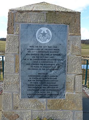 Cameronians Memorial plaque