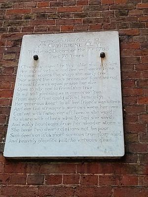 Catherine Clive commemorative plaque