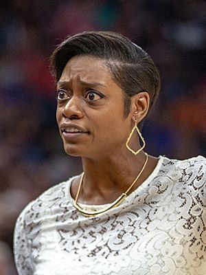 Chicago Sky head coach, Amber Stocks, gives directions from the sideline (cropped).jpg
