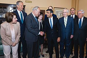 Chuck Schumer greeted UK Prime Minister Sunak at the US Capitol - 2023