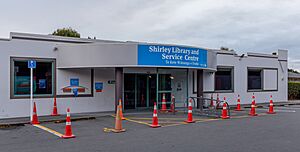 Closed Shirley Library during the COVID-19 pandemic, Christchurch, New Zealand