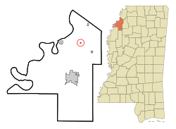 Location of Coahoma, Mississippi
