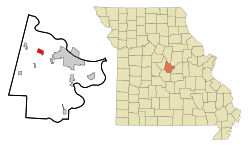 Location of St. Martins, Missouri