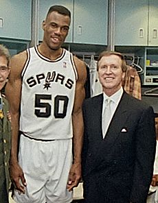 David Robinson and William S. Cohen (cropped)