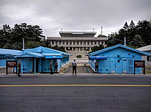 Demilitarized Zone (DMZ) Joint Security Area (JSA) Looking Into North Korea (28819154694)