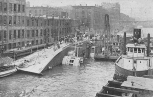 Eastland Postcard - View of Eastland taken from Fire Tug in river