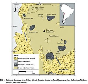 El Laco volcano geologic map
