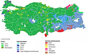 Ethnolinguistic map of Turkey