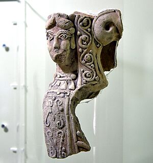 Fragment of a jar, unglazed. 13th century CE. From Diyarbakir. Museum of Islamic Art (Tiled Kiosk), Istanbul, Turkey