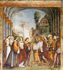 Francesco Francia - Legend of Sts Cecilia and Valerian, Scene 1 - WGA08179