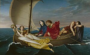 Germán Hernández Amores - The Journey of Mary and Saint John to Ephesus, 1862