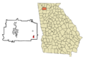 Gordon County Georgia Incorporated and Unincorporated areas Fairmount Highlighted