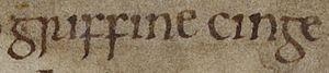 Gruffudd ap Llywelyn (British Library Cotton MS Tiberius B I, folio 163r)