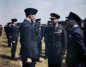 HM King George VI visits No 617 Sqn RAF