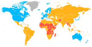 IMF advanced economies and UN least developed countries