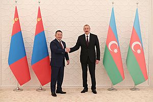 Ilham Aliyev met with Mongolian President Khaltmaagiin Battulga 03