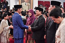 Inauguration of Prabowo Subianto as Minister of Defence, 2019